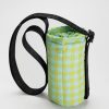 Baggu Puffy Water Bottle Sling : Mint Pixel Gingham - Baggu Puffy Water Bottle Slings