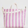 Baggu Horizontal Zip Duck Bag : Pink Awning Stripe - Baggu Totes