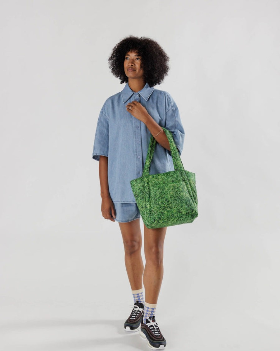 Baggu Puffy Mini Tote : Grass - Baggu Totes