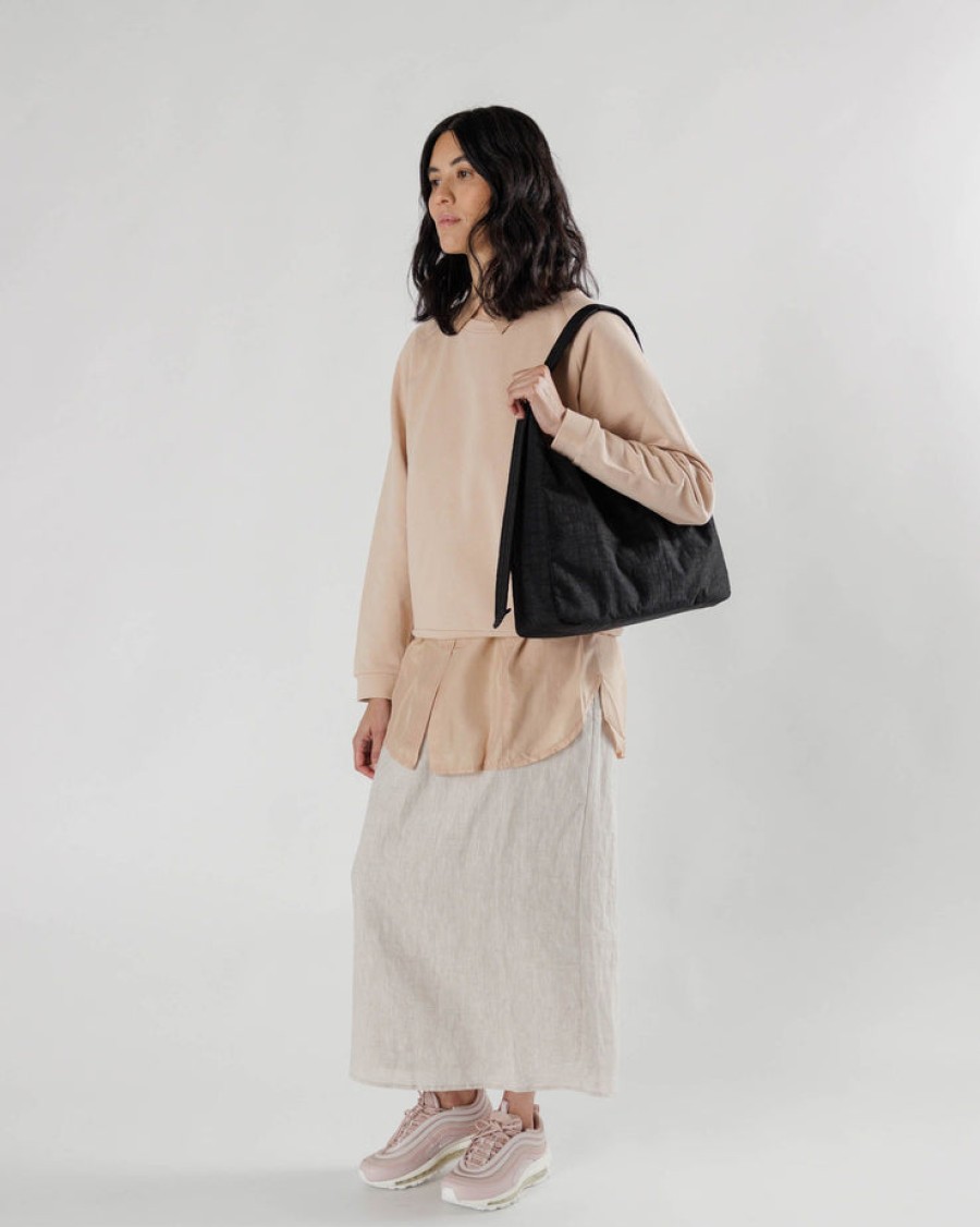 Baggu Nylon Shoulder Bag : Black - Baggu Purses