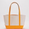 Baggu Medium Heavyweight Canvas Tote : Tangerine - Baggu Totes