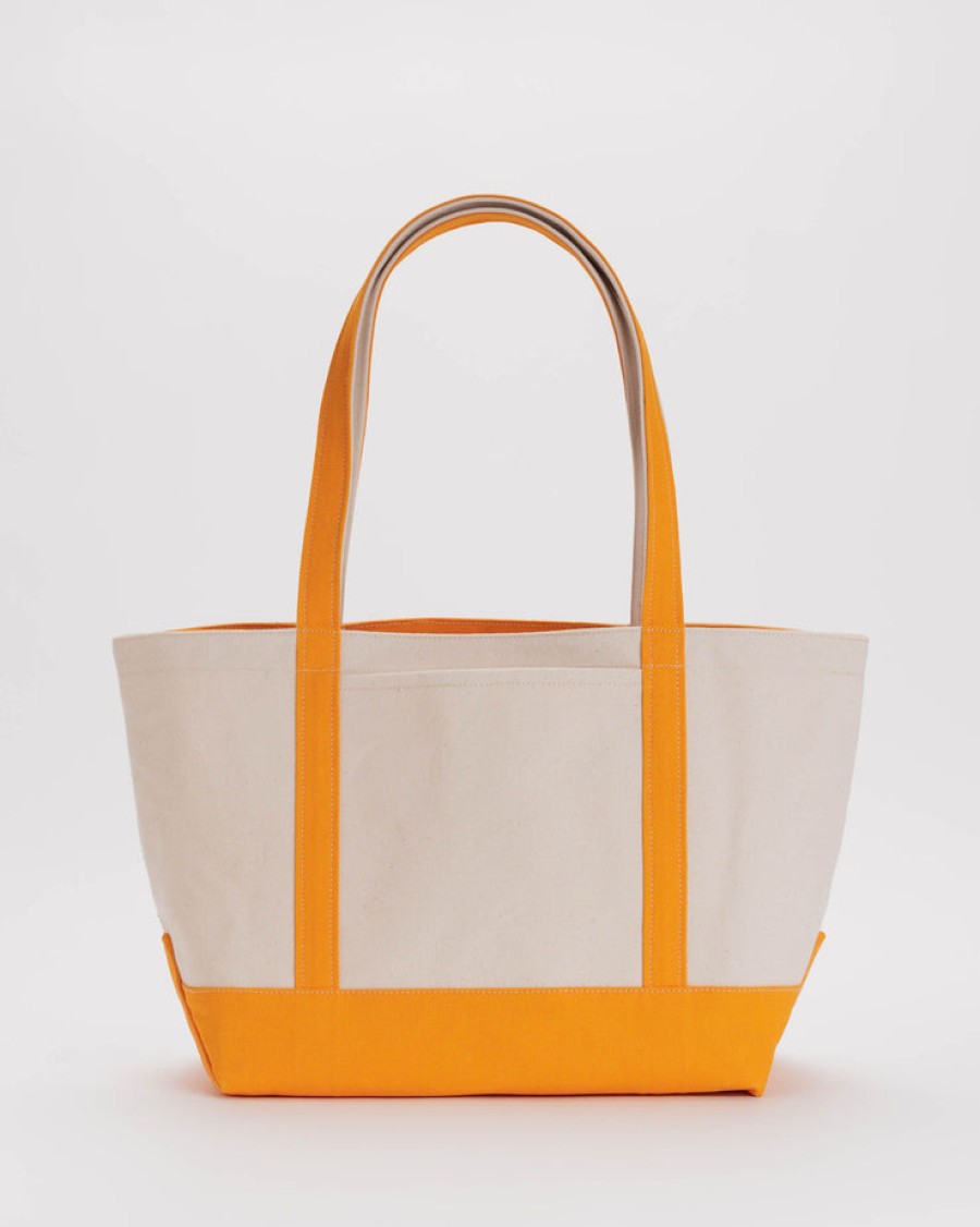 Baggu Medium Heavyweight Canvas Tote : Tangerine - Baggu Totes