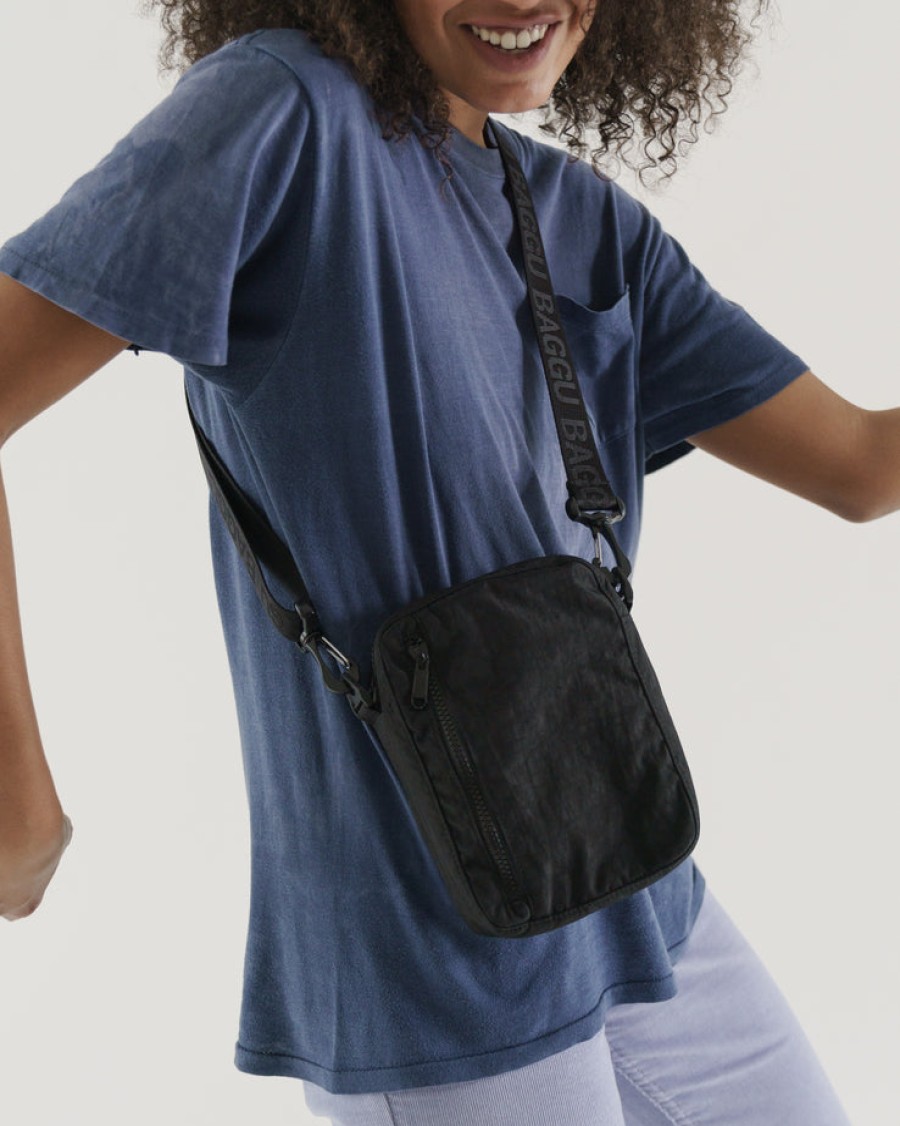 Baggu Sport Crossbody : Black - Baggu Crossbody Bags