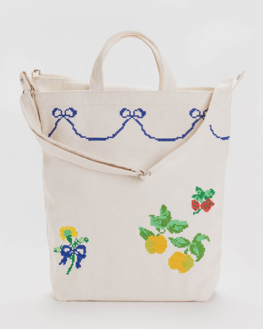 Baggu Zip Duck Bag : Cross Stitch - Baggu Totes