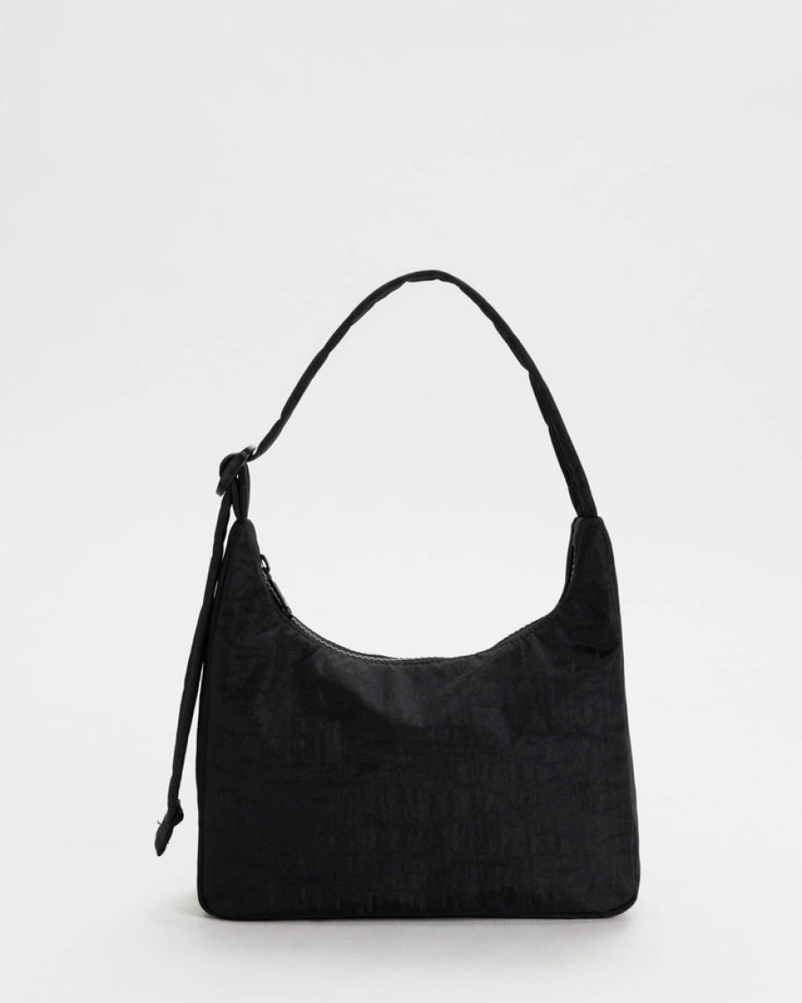 Baggu Mini Nylon Shoulder Bag : Black - Baggu Purses