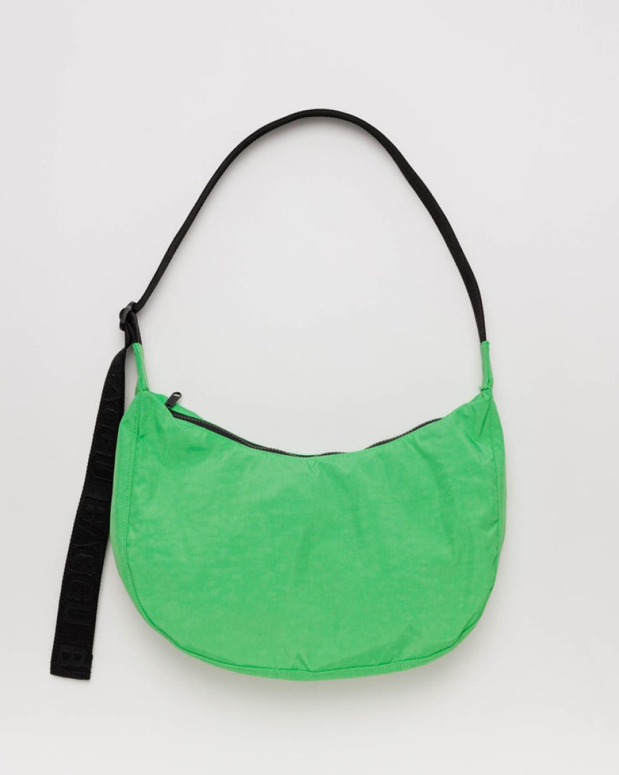 Baggu Medium Nylon Crescent Bag : Aloe - Baggu Purses