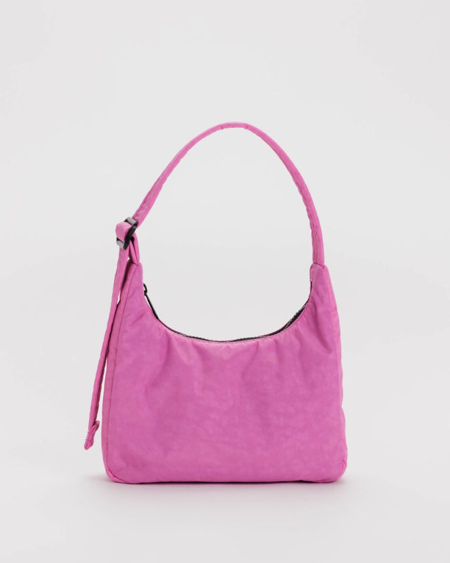 Baggu Mini Nylon Shoulder Bag : Extra Pink - Baggu Purses