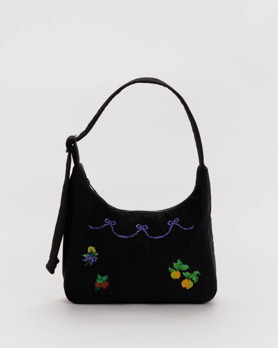 Baggu Mini Nylon Shoulder Bag : Cross Stitch - Baggu Purses