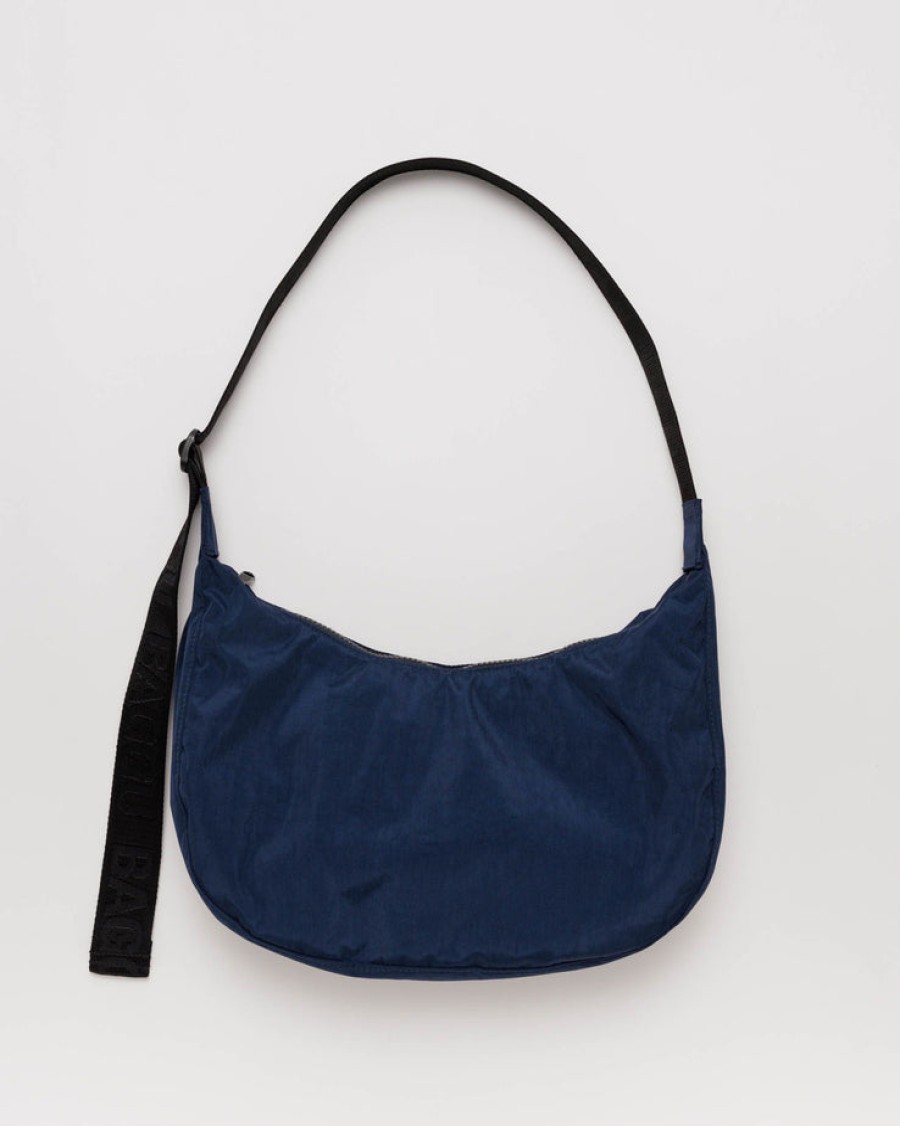 Baggu Medium Nylon Crescent Bag : Navy - Baggu Purses