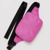 Baggu Puffy Fanny Pack : Extra Pink - Baggu Crossbody Bags