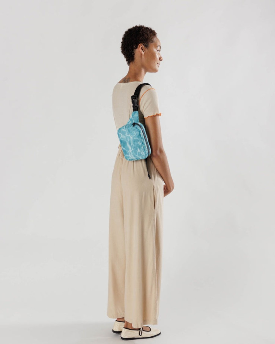 Baggu Puffy Fanny Pack : Pool - Baggu Crossbody Bags