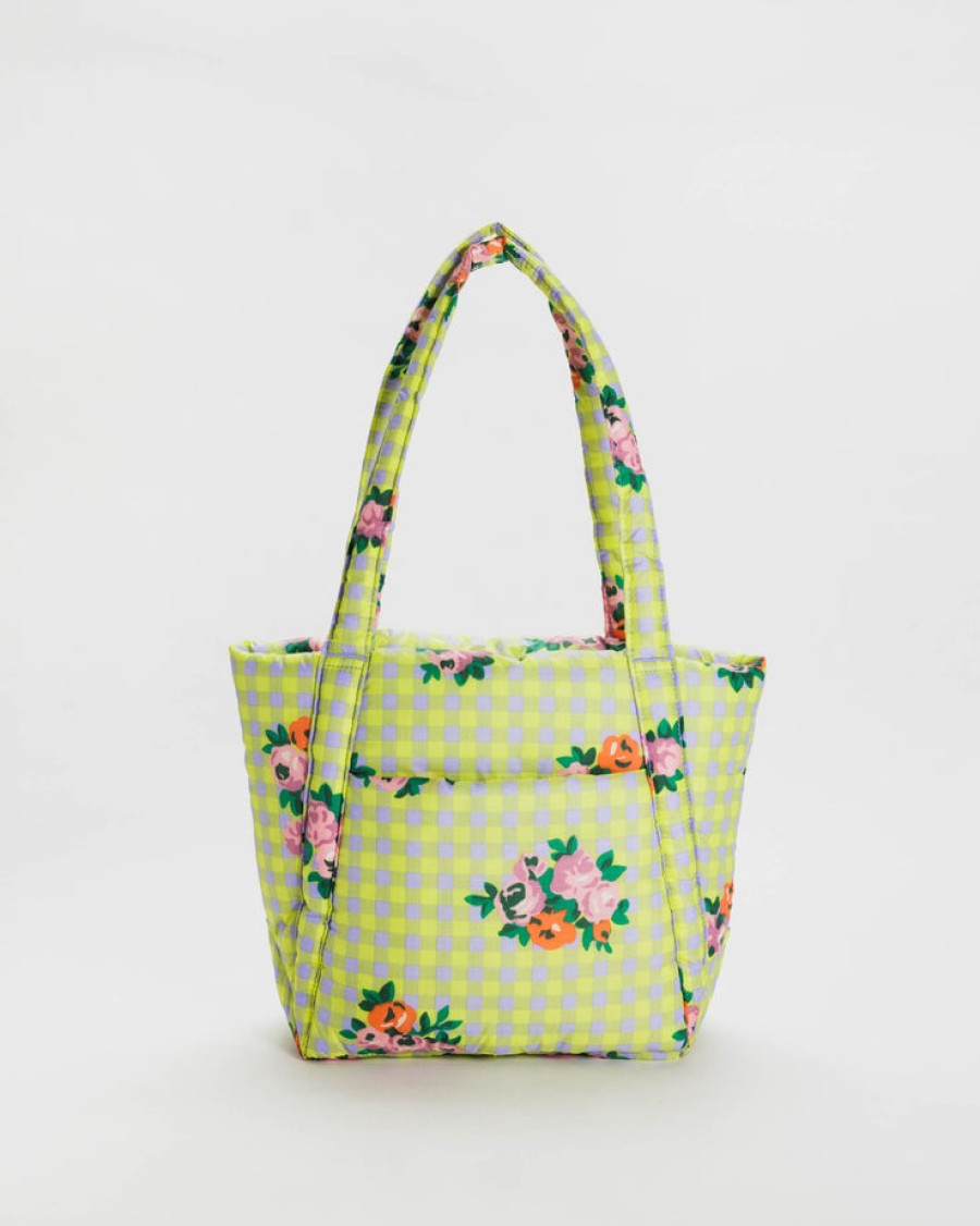 Baggu Puffy Mini Tote : Crosby Gingham - Baggu Totes