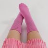 Baggu Ribbed Sock : Extra Pink - Baggu Socks