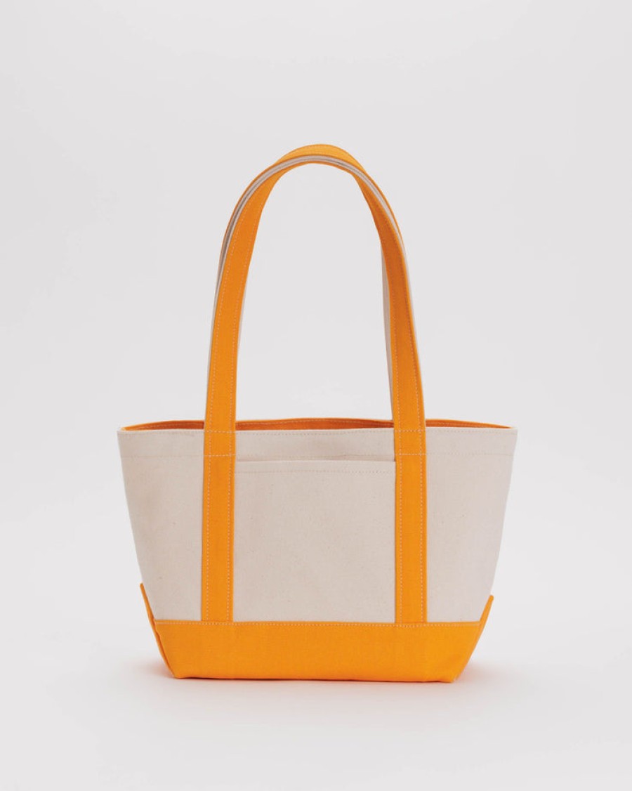 Baggu Small Heavyweight Canvas Tote : Tangerine - Baggu Totes