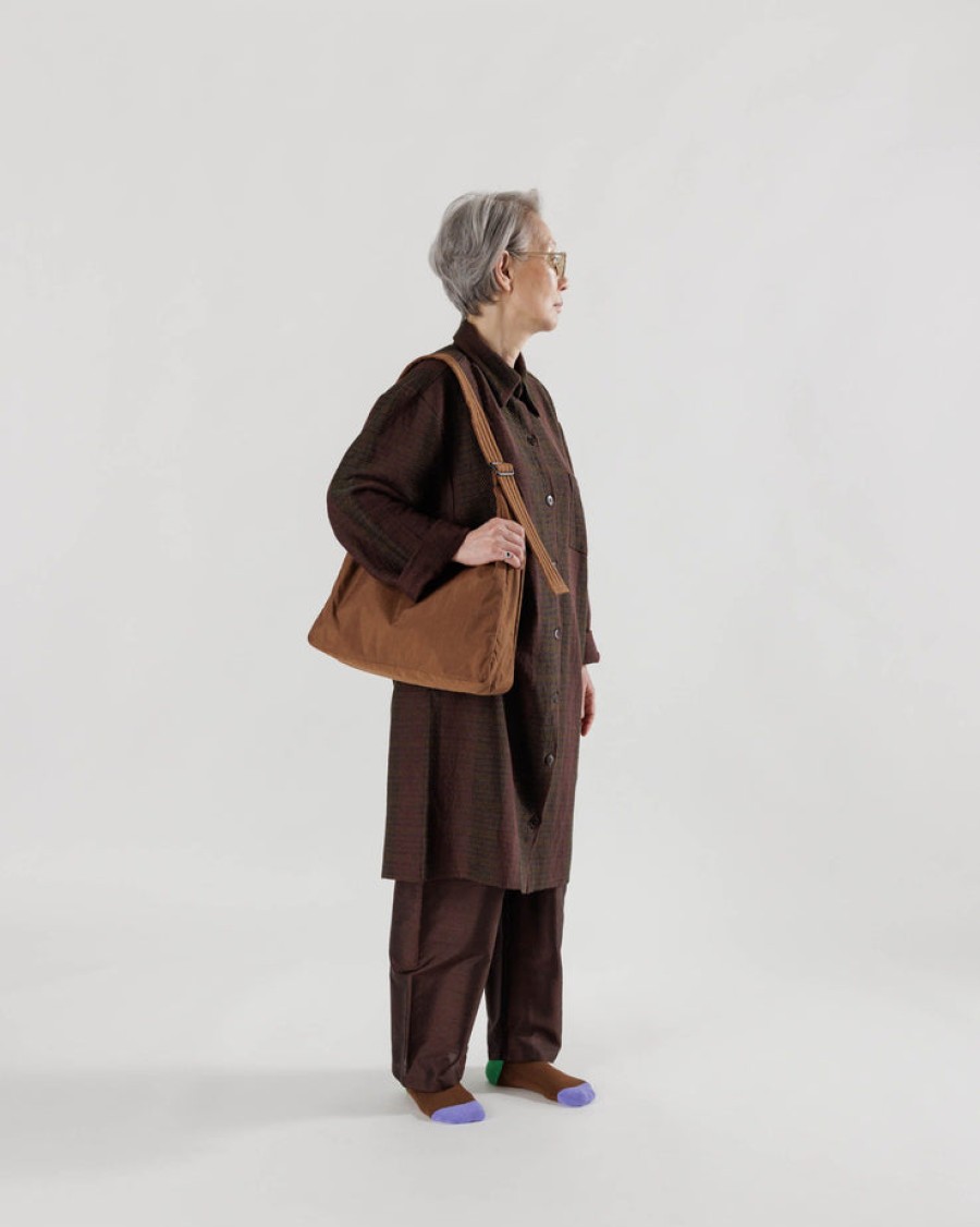 Baggu Nylon Shoulder Bag : Brown - Baggu Purses