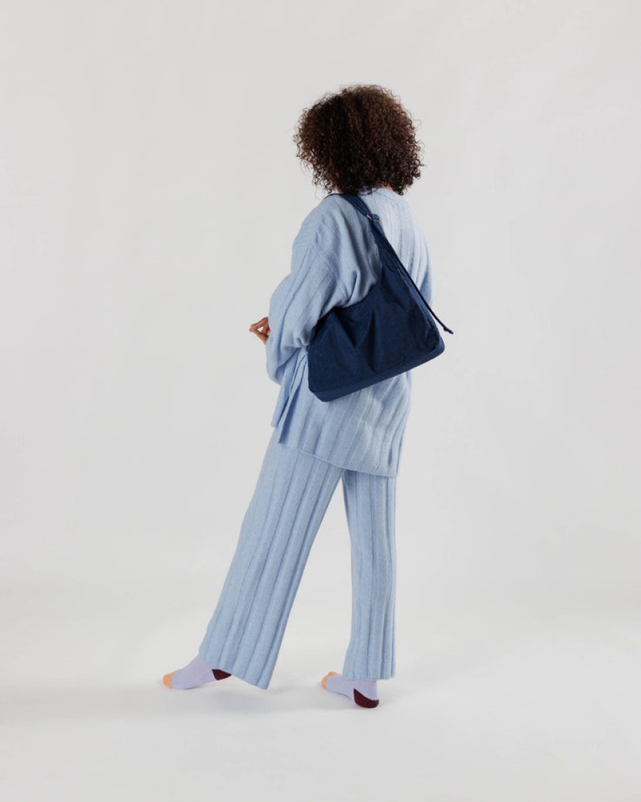 Baggu Nylon Shoulder Bag : Navy - Baggu Purses