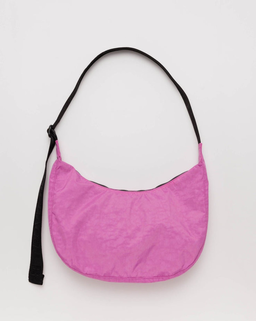 Baggu Medium Nylon Crescent Bag : Extra Pink - Baggu Purses