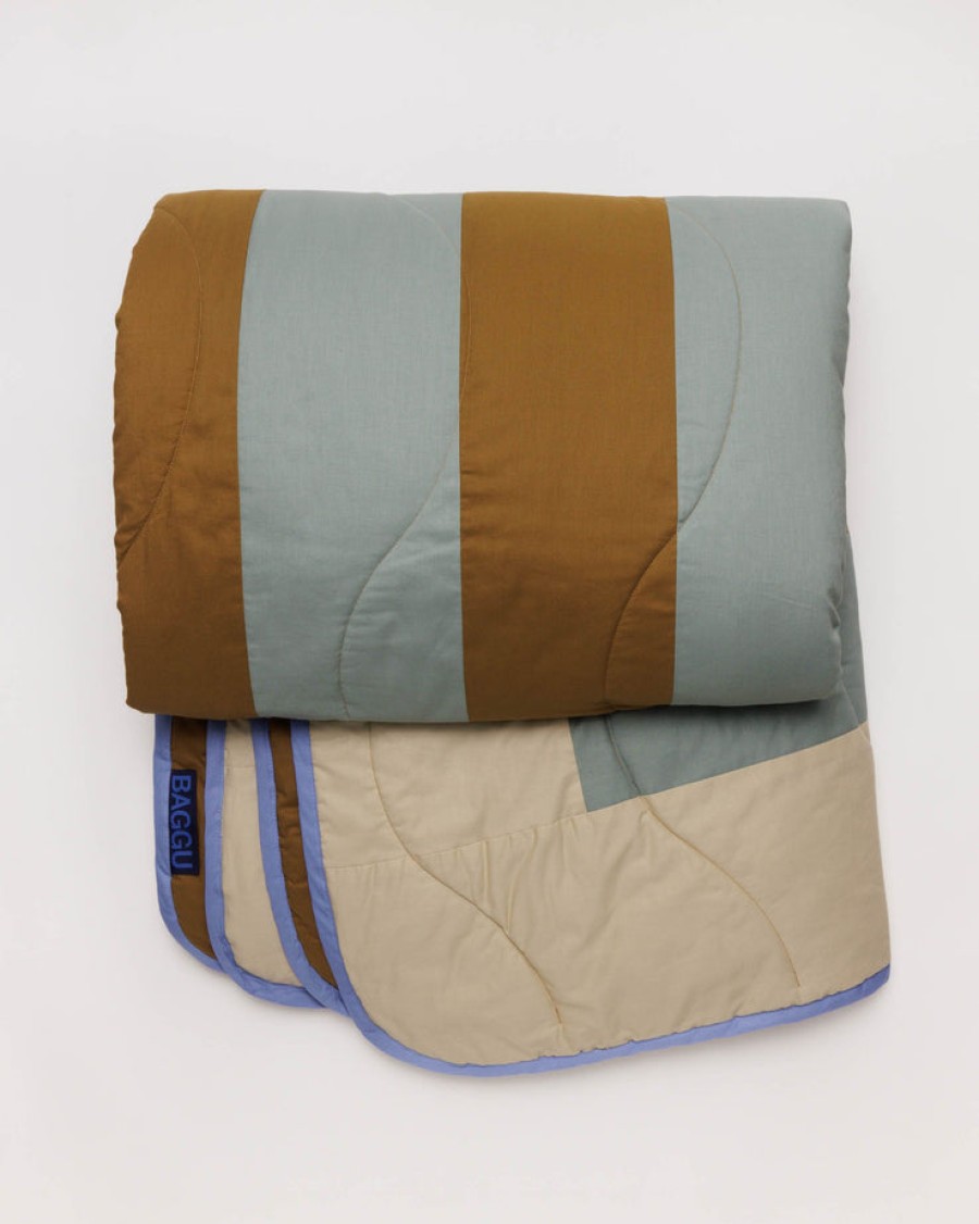 Baggu Queen Quilt : Cream Block - Baggu Quilts