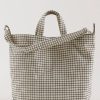 Baggu Horizontal Duck Bag : Natural Grid - Baggu Totes