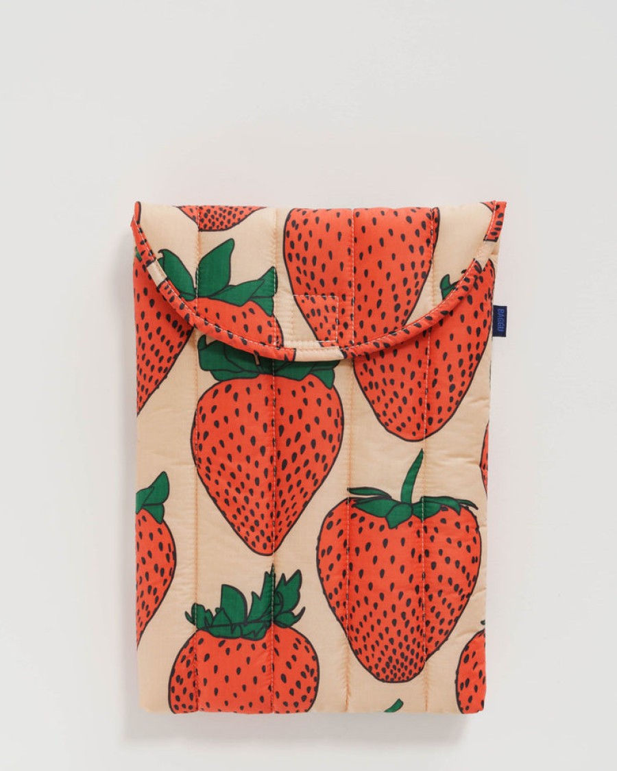 Baggu Puffy Laptop Sleeve 13"/14" : Strawberry - Baggu Cases & Sleeves