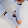 Baggu Ribbed Sock : Light Blue Mix - Baggu Socks